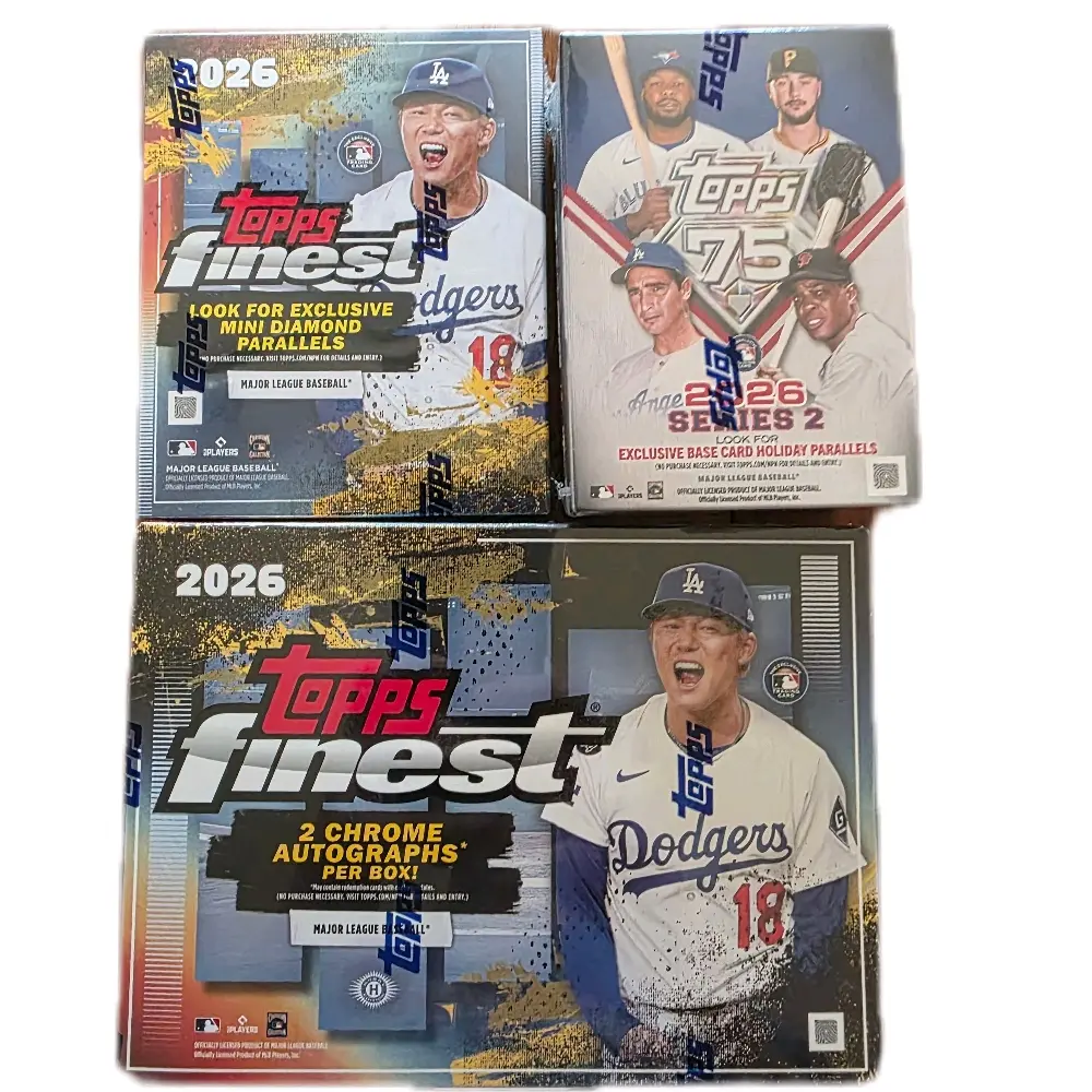 B667- 1-2026 Topps Finest Baseball Hobby, 1-2026  Topps Finest Mega  and 1-2026 Topps Series 2 Blaster Box Break