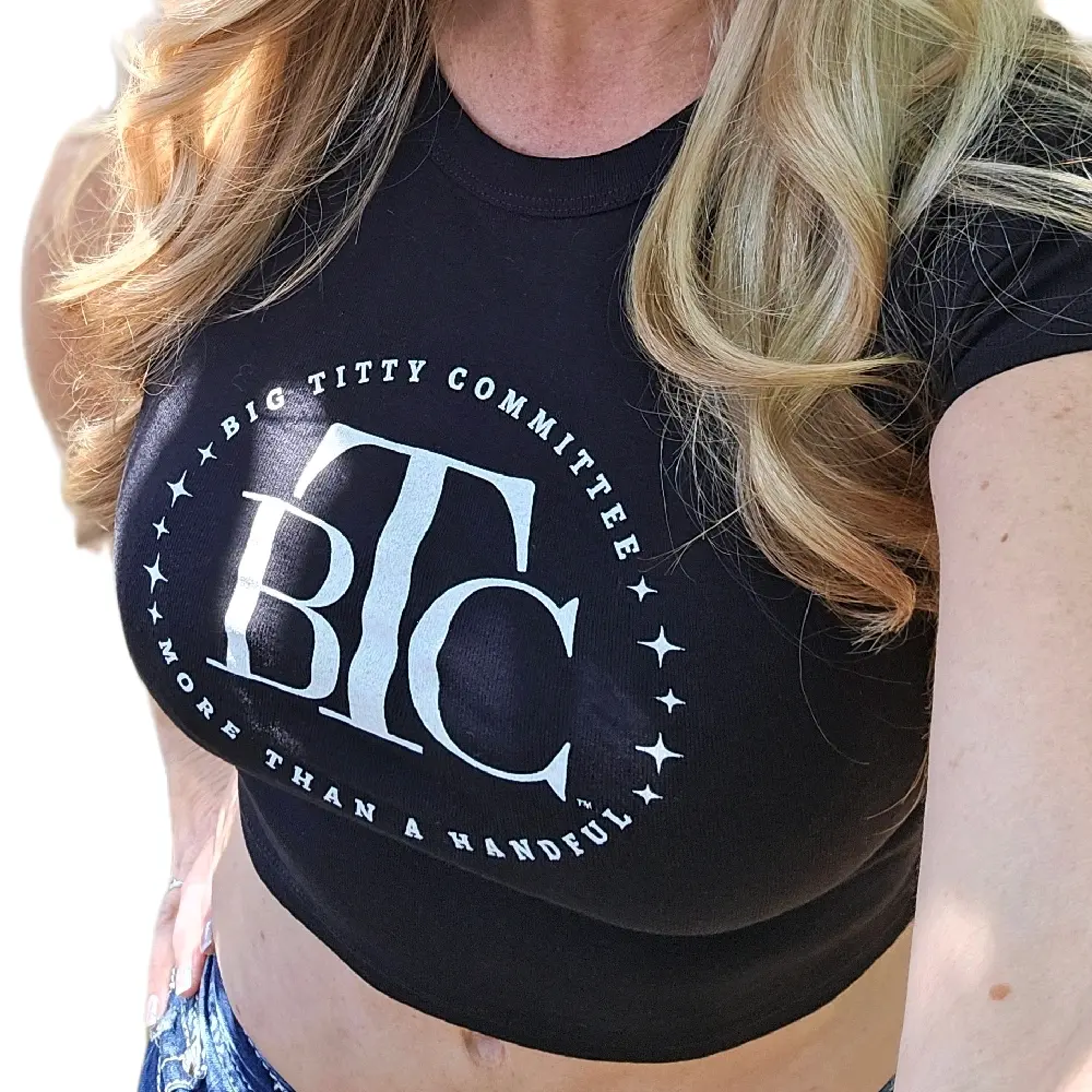 BTC - More Than A Handful - Baby T-Shirt (Ladies) Women's Letter Tee Print Short Sleeve Fit Womenswear Fitted Polyester Style Streetwear Tshirt Top