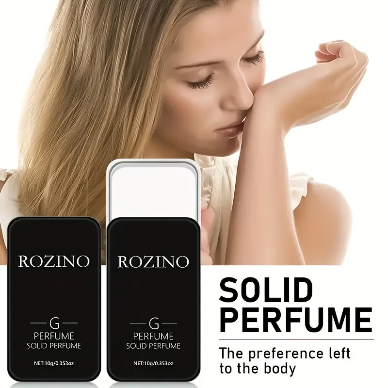 Rozino Solid Perfume - Portable Pocket Balm for Travel Use - Natural Fragrance for Men & Women - Regular Edition - 10g/0.35oz - Compact & Travel Friendly