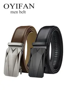 Men's Business Fashion Belt, Casual Automatic Buckle Belt, Minimalist All-match Accessories for Work Office, Daily Clothing Decor