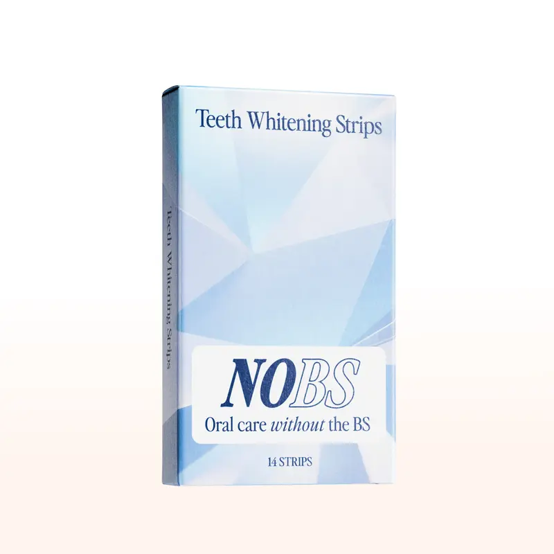 NOBS Teeth Whitening Strips with Aloe Vera & Coconut Oil - 6% Hydrogen Peroxide for Effective Whitening - 14 Strips for Whiter Teeth in 30-45 Minutes