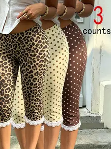 3 PCS High Waist Capri Leggings for Women, Y2K Aesthetic Stretchy Slim Fit Capris, Buttery Soft Casual Workout Pants,2026 Athleisure Outfit,Yoga, Gym, Daily Wear, Running, Shopping, Versatile Minimalist Style for Teen Girls, Gen Z Fitness Lovers