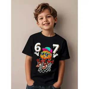 67 Meme Six Seven 6 7 Meme Funny Basketball Drip Funny Awesome Graphic Kid T-Shirt Popular Kid T Shirts Trendy Cool Tees Tops for Kid