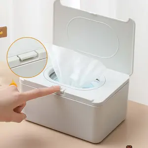 Wet Tissue Box Wet Wipes Dispenser Portable Tissue Box Cotton Swab Storage Box For Car Home Office Desktop Organizer