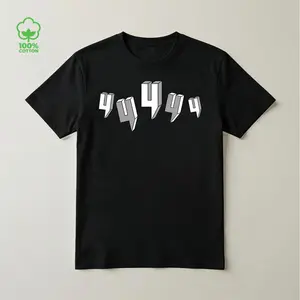 Men's retro T-shirt, street style graphic design, comfortable pure cotton fabric, 444 Angel Number 3D Streetwear Graphic Print