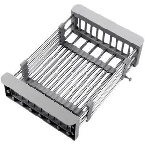 Adjustable Kitchen Sink Drainer Rack, Space-Saving Design, Durable Material, Easy Installation, Perfect for Home Use