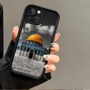 Dome of the Rock Architectural Pattern TPU Case for iPhone 17 Pro Max 16 16e 15 14 Plus 13 12 Mini 11 Air X XS Straight Edge Drop-Resistant Rugged Durable Cover Shell Gift 2D printing