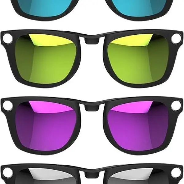 HIBLOKS Polarized Seamless Clip-Ons for Ray-Ban Meta Wayfarer & Gen 2 (RW4008/RW4012) - 2Pcs(Silver+Blue)/4Pcs(Silver+Blue+Pink+Orange), Discoloration Lenses, Eye Protection, Sportive Sunglasses Accessory, Outdoor Sports Accessories, Best Gift for Driving