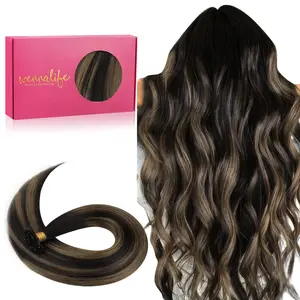 WENNALIFE U Tip Hair Extensions Real Human Hair 50g 50s 14in-24in Light Blonde Highlighted Golden Blonde Remy Hair Invisible Straight Keratin Bond Hot Fusion Hair summer hair extensions