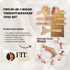 Wood Therapy Massage Tool Set 10-1