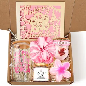 13th Birthday Gifts for Girls, Happy 13th Birthday  Ideas,  Birthday Gifts for 13 Year Old Girls, Daughter, Niece, Granddaughter,  13th Birthday Gifts Box for Girls with 16oz Glass Cup