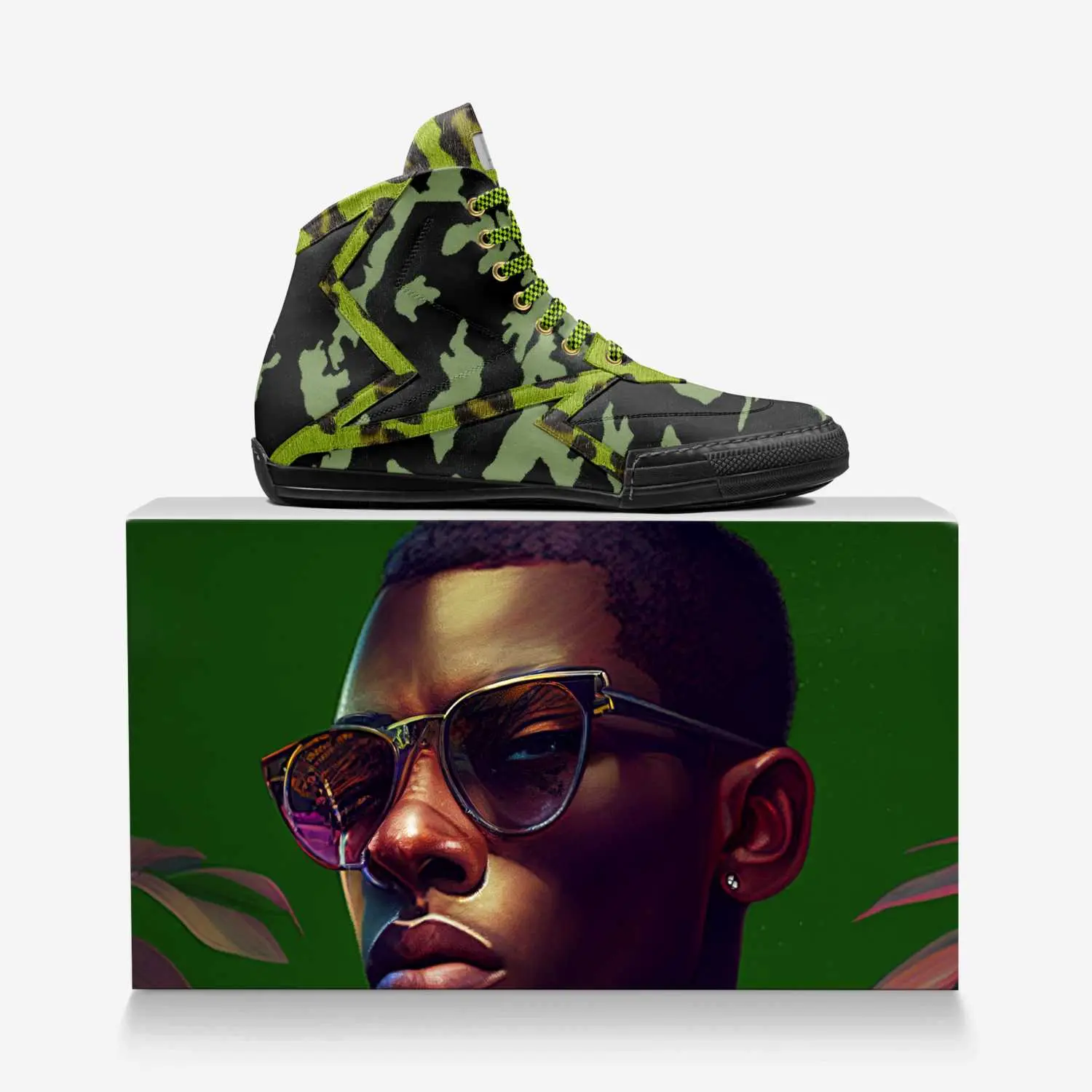 Ori Cloth Handcrafted Italian Leather High-Top Sneaker Trainer Soccer Style Custom Shoes