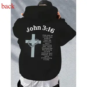 Aesthetic Christian 'John 3:16' Cross Graphic T-Shirt | Premium 100% Cotton Heavyweight Loose Fit Tee | Vintage Bible Verse Faith Apparel for Men & Women | Easter 2026 Religious Gift | Soft Breathable Casual Streetwear Top