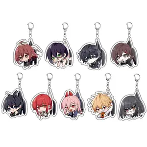 Anime Acrylic Keychains - Chainsaw Man Cartoon Character Pendant, Suitable for Bags and Keys, Cosplay gifts Perfect Gift for Fans, Kawaii Bag Accessory