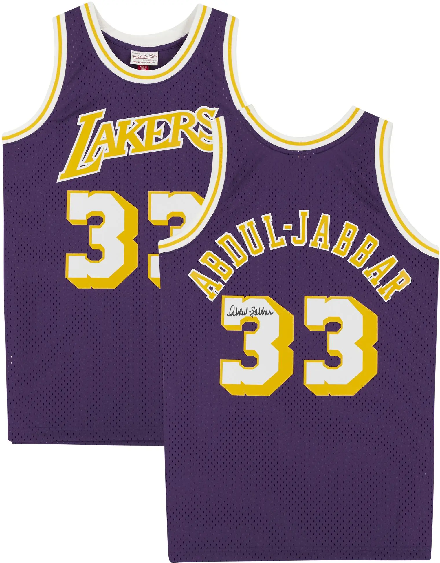 Kareem Abdul-Jabbar Los Angeles Lakers Autographed Mitchell and Ness Purple 1983-84 Swingman Jersey - Fanatics Authentic Certified