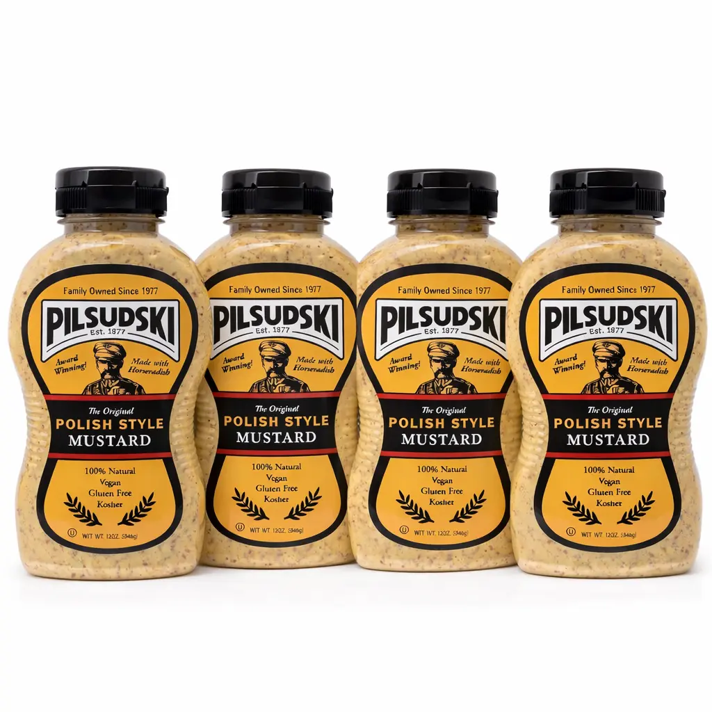 Polish Style Mustard with Horseradish 4 Pack