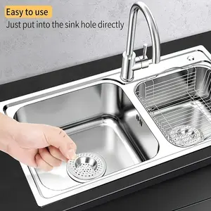 2-Pack Heavy-Duty Stainless Steel Sink Filter Stopper - Rust-Proof Metal Drain Protector with Hair Catcher, Suitable for Kitchen and Bathroom Sinks, Bathtubs, Showers - Essential Household Drain Cover Filter