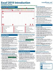 Excel 2019 Introductory Quick Reference Guide
