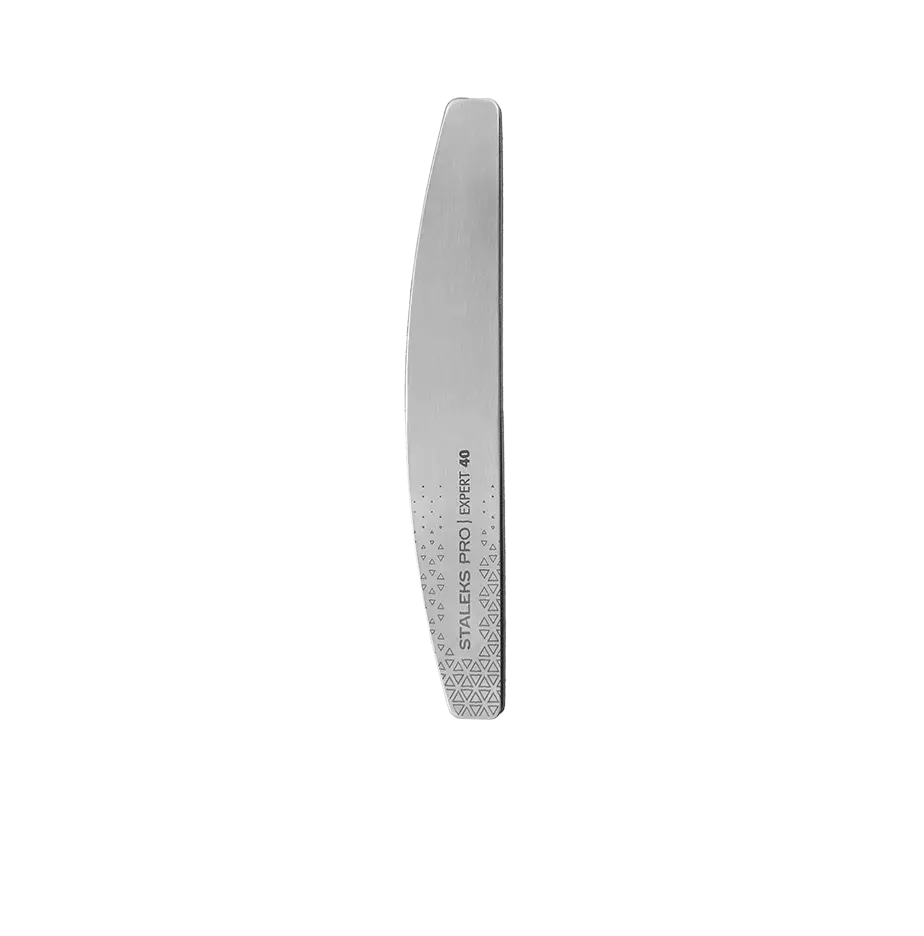 STALEKS PRO Reusable metal base nail file, Cresent, manicure file MBE-40