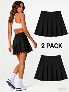 2PACK Women's tennis skirt, pleated sports skirt with pockets and shorts, high-waisted golf skirt casual sport skort summerwins,summerwins