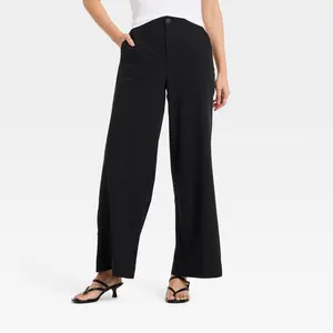 Women's Faux Linen Trousers - A New Day