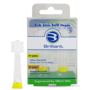 Brilliant Kids Sonic Toothbrush Round Head, Electric Toothbrush, LED Light, Super-Fine Bristles, Fun Brushing, Duck Multicolor