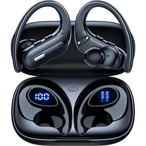 Noise Cancelling  Earbuds  5.3 Headphones 90H Playtime Ear Buds Power Display Case Hi-Res Spatial Audio Over-Ear Earphones with  ANC Transparency for Gym/Workout