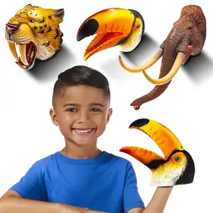 Animal Hand Puppet Toys, Soft Rubber Realistic Dolls, End Times Lord Toy, DIY Parent-Child Game, Birthday Christmas Gift