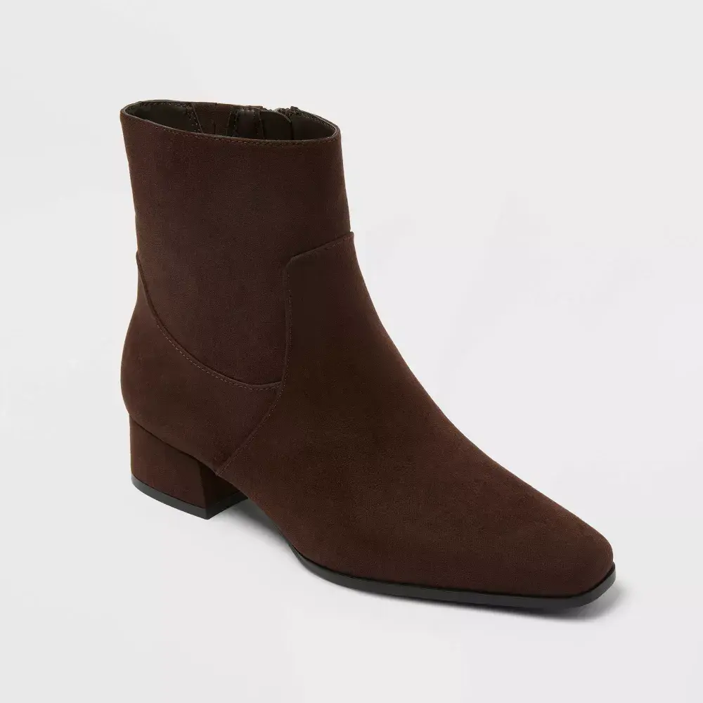 Women’s Stylish Coral Boots - Memory Foam Insole, Stable Block Heel, Casual Shoe, Comfortable Footwear
