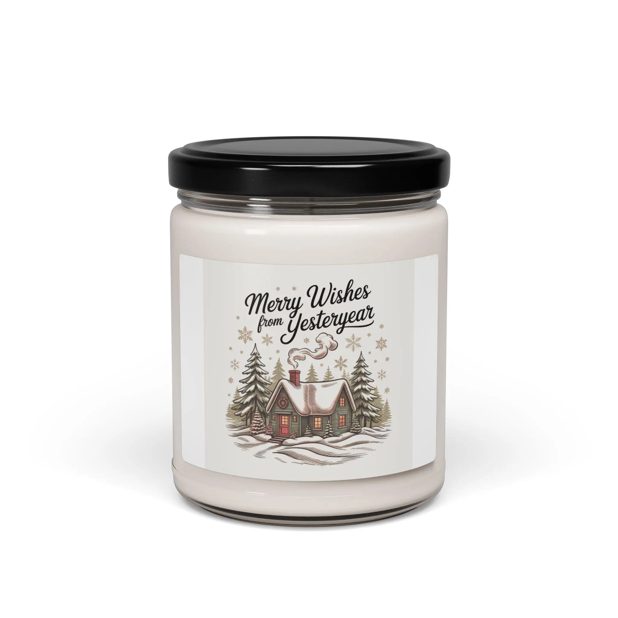 Vintage Christmas Postcard Candle | Scented Soy Candle, 9oz