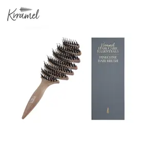 [Haute couture gift box] Christmas pine tower comb massage styling comb Haircare Heatless Spiral Detangling Wet and Dry Hairbrush
