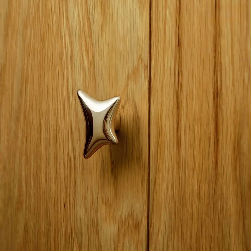 Goo-Ki Solid Brass Starburst Cabinet Knobs Polished Nickel Irregular Star Drawer Pulls Creative Aesthetic Decorative Furniture Handlesets Hardware for Kitchen Cabinets Dressers Nursery Cupboards Wardrobes Mid Century Modern Luxury Bathroom Vanity