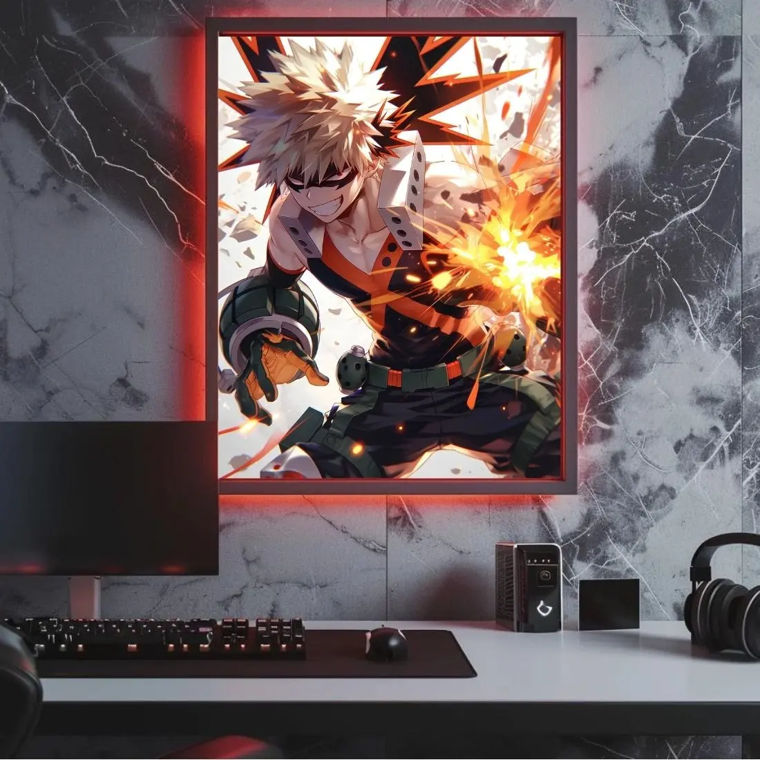 My Hero Academia Poster Katsuki Bakugo, Anime Wall Print, Manga Art, Wall Decor Print Photo for Home, Bedroom Decoration, Home Decor Ideas Colorful
