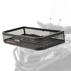 Titan Ramps Universal ATV/UTV Front Cargo Basket Rack with 100 Pound Capacity