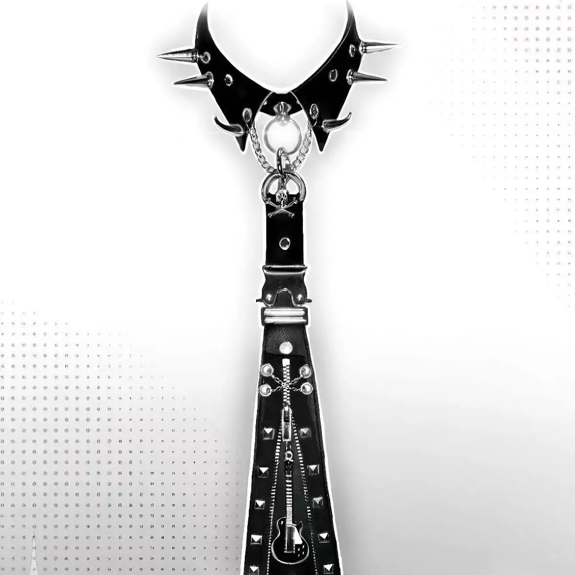 Rock Sniper Handmade Subculture Cool Dark Gothic Punk Heavy Duty Tie Men Women Fashion Accessory Chain