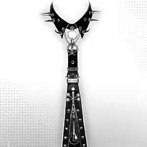 Rock Sniper Handmade Subculture Cool Dark Gothic Punk Heavy Duty Tie Men Women Fashion Accessory Chain