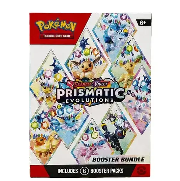 Prismatic Evolutions Booster Bundle - Sealed Trading Card Collectibles with 6 Packs, Artwork, SV: Scarlet & Violet 151, Accessories for Not Specified Trading Card Breaks