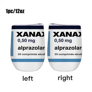 1pc 12oz Stainless Steel Egg Cup, Fun Stress Relief Large Belly Cup, Perfect Gift for Workers, Unique Design Inspired by Xanax Bottle