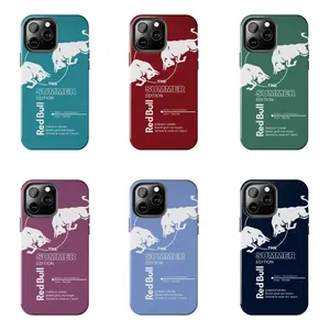 RedBull Summer Edition Energy Drink Case for iPhone 17-7 Pro Max Plus & Samsung Galaxy S26-S21 Ultra Plus - Minimalist Solid Color Bull Graphic Phone Cover unisex