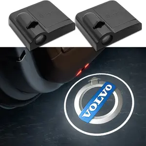 1/2/4Pcs Car Door Welcome Courtesy Shadow Projector Lamp LED HD Logo Light Cars Accessories For Volvo XC90 V90 V60 XC60 V40 V50 EC40 EX40 S80 S60 S90 C40 XC40 V70 XC70 C30 AWD