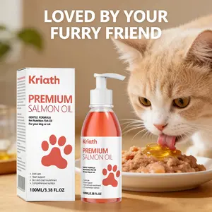 Premium Salmon Oil for Cats: Nourishes Skin, Smoothes Hair, Supports Joints & Heart Health - Gentle Daily Supplement for Pet Nutrition