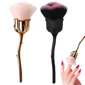 Rose Shaped Nail Dust Brush, 1 Count Nail Art Cleaning Brush, Professional Manicure Tool for Home & Salon Use, Nail Care Tool, Multi Purpose Brush, Diy Manicure, Nail Art Tools