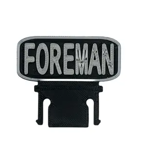 Foreman Badge hard hat clip - High-Quality PLA, Versatile Design for Full Brim, Cap Style, and Bump Caps, Easy to Install