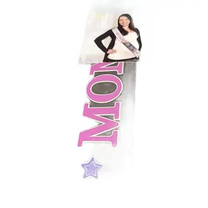 Mom to Be Sash Baby Shower Pink and Silver with Star Design for Expectant Mothers