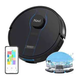 Robot Vacuum and Mop Combo, 6000Pa Strong Suction, LiDAR Navigation with Smart Mapping, No-Go Zones, 150Mins Runtime, Works with Alexa/Google Home, Ideal for Pet Hair, Carpet & Hard Floors