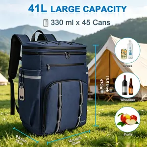 [HUOMAQFAN] 41L Large Waterproof Soft Cooler Lunch Backpack, Home Organizer Storage Bag for Outdoor Camping, Hiking
