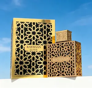 Rayhaan Elixir Eau de Parfum Spray, Unisex Oriental Woody Fragrance for Men & Women, Long Lasting 3.4 Ounce 100ml