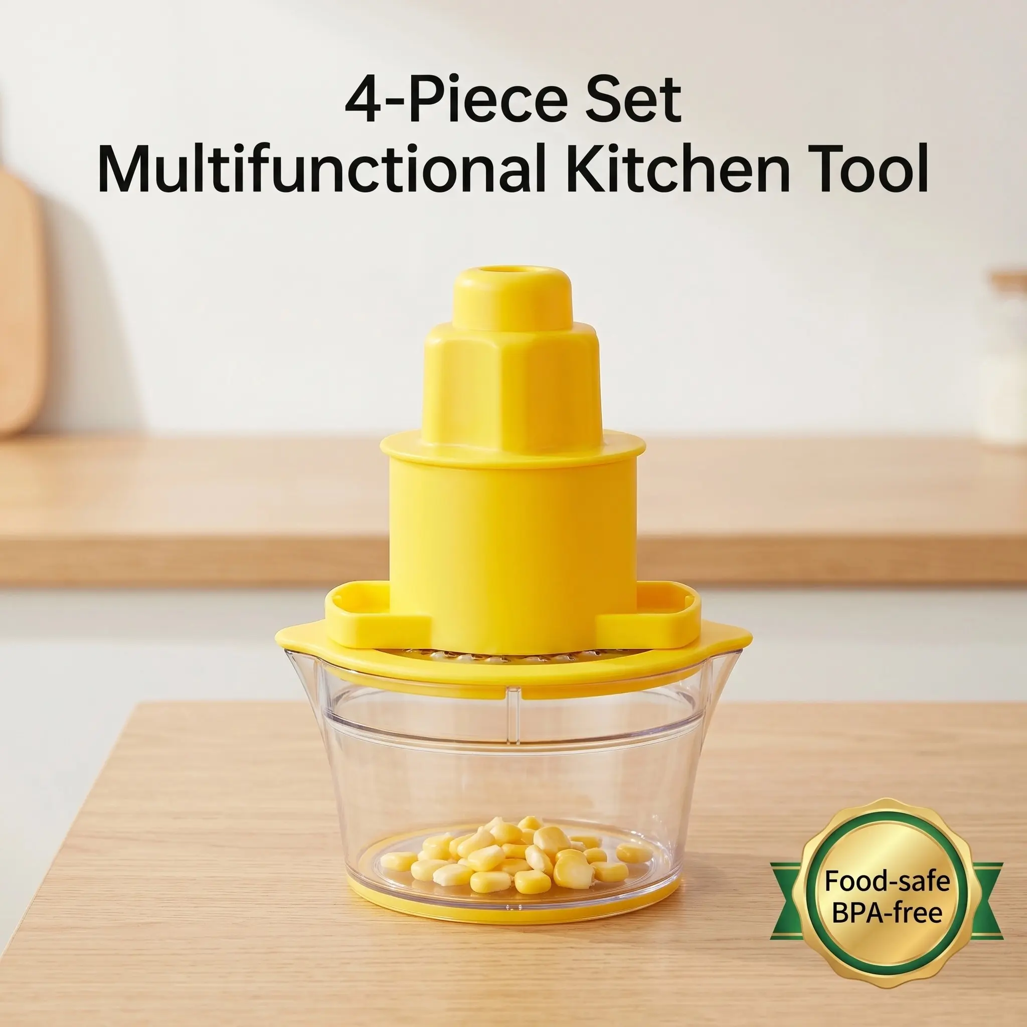 Corn Cob Kernel Stripper - Corn Shaver Kitchen Utensil for Efficient, Quick Kernel Removal