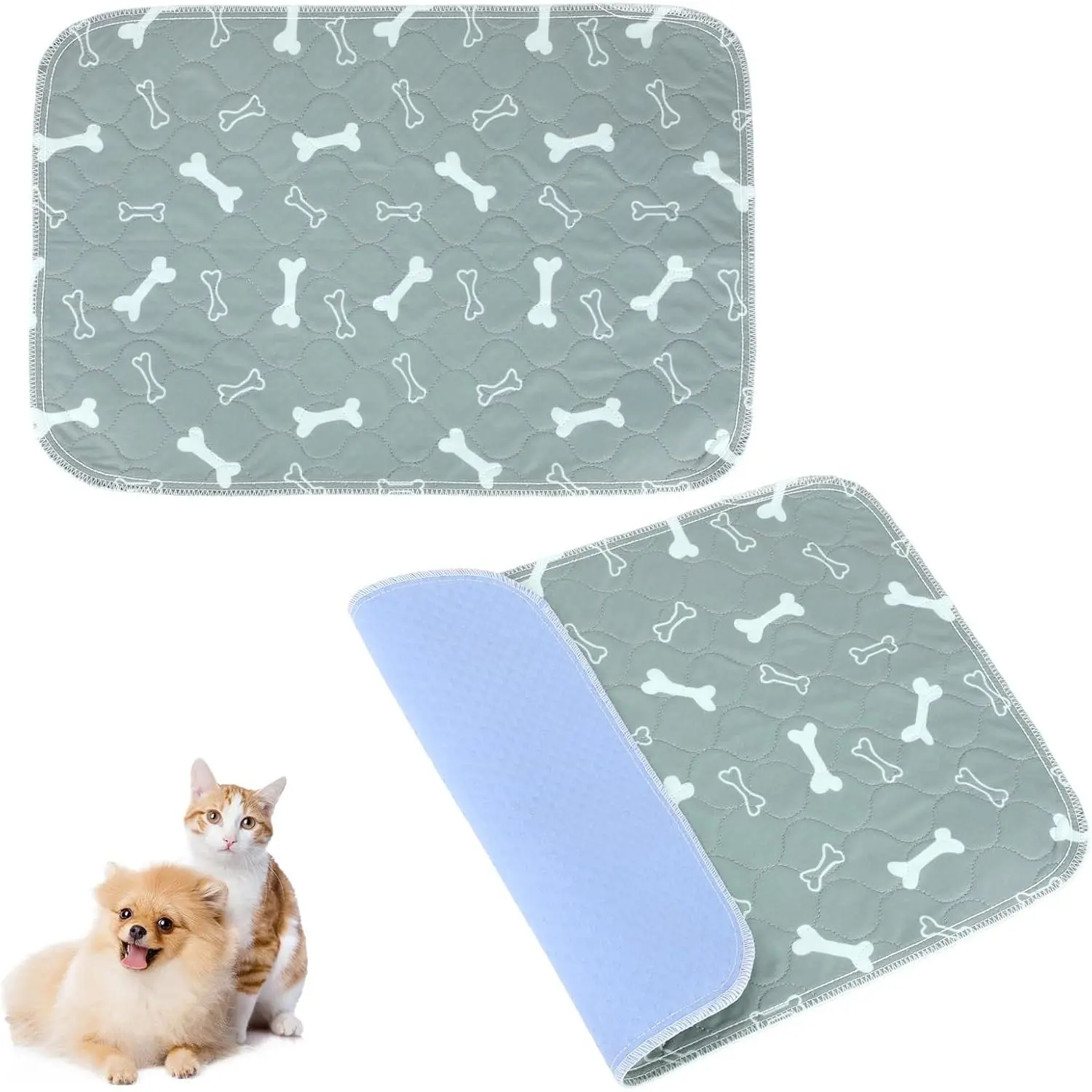 2 Pieces Scented Pheromone Pet Pads, 60x40cm/23.62x15.75in Reusable Washable Thick Pet Training Mats for Dogs - Leak-Proof, Anti-Slip, Absorbent, All-Seasons Supplies for Car Seats