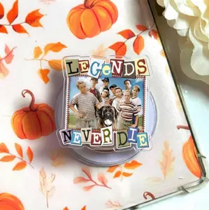 Legends Never Die Baseball Phone Grip, Vintage Sports Fan Phone Holder, Game Day Magnetic Phone Stand, Athlete Gift Accessory